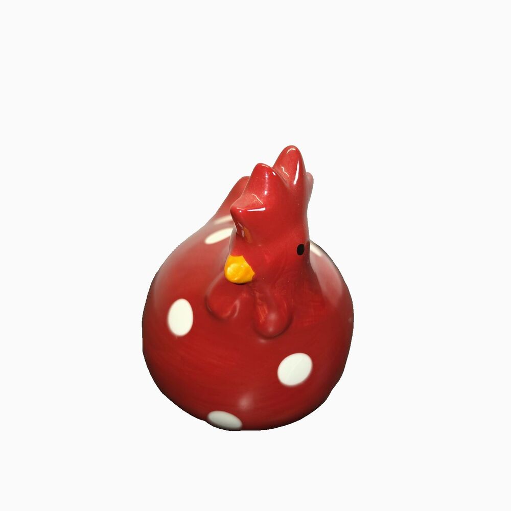 La Dolce Vita Hen House Collection Red Polka Dot Chicken Farmhouse Decor